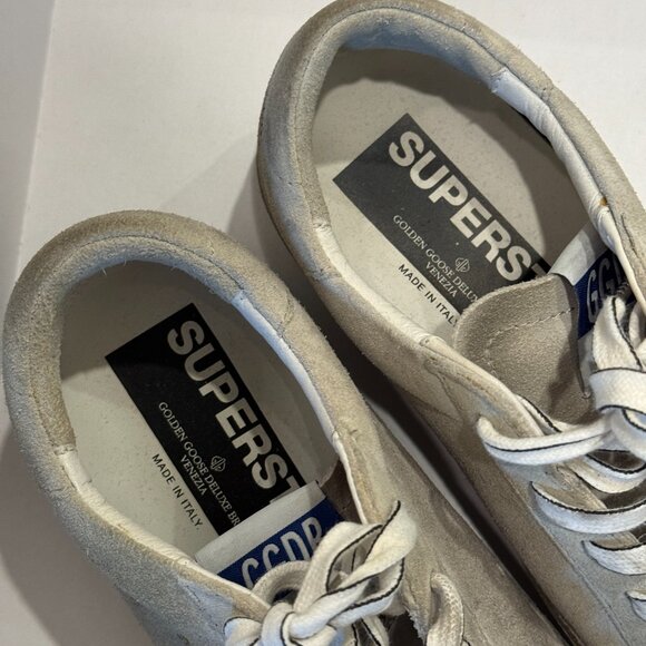 Golden Goose Superstar Gray Suede Sneakers Size 37 - Picture 5 of 5
